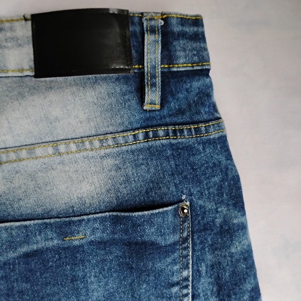 Southpole Shorts 42 Jean Jorts Relaxed Baggy Skater Y2K Grunge Denim - Picture 5 of 14